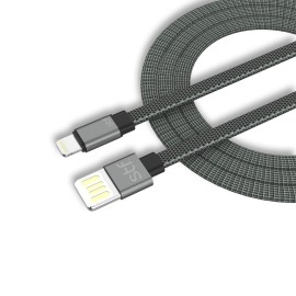 Cable USB-Lightning Carga Ultra Rápida 1M Gris/Negro