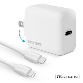 Cargador de pared Naztech 20w con cable Lightning