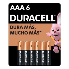 Pila Duracell AAA con 6 piezas