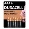Pila Duracell AAA con 6 piezas