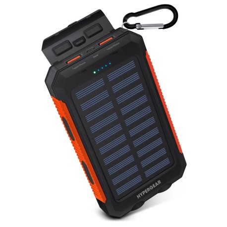 Batería Power Bank Wireless Solar 10000 Mah En Negro