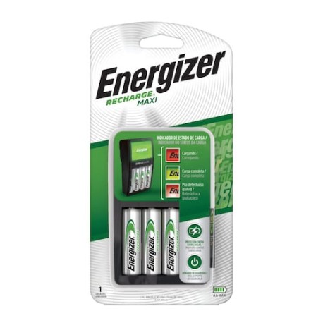 Cargador Maxi Energizer + 2 pilas AA