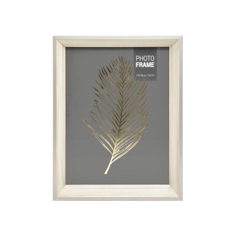 Portarretrato 5x7 en Madera Blanco y Gris