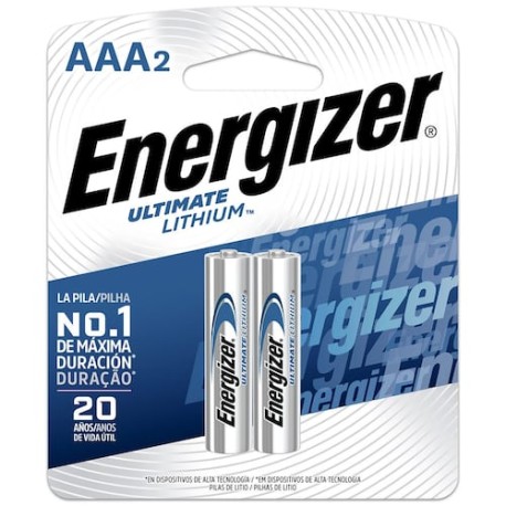 Pila Energizer litio AAA 2 piezas